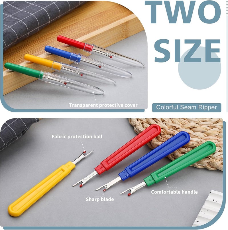 ZMAAGG Seam Ripper, 4 Big and 4 Small Stitch Remover Tools, Seam Rippers for Sewing, Thread Remover Tool with Thread Snip, Storage Box - Image 5